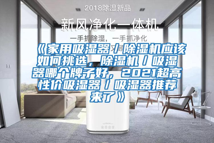 《家用吸濕器／除濕機應該如何挑選，除濕機／吸濕器哪個牌子好，2021超高性價吸濕器／吸濕器推薦來了》
